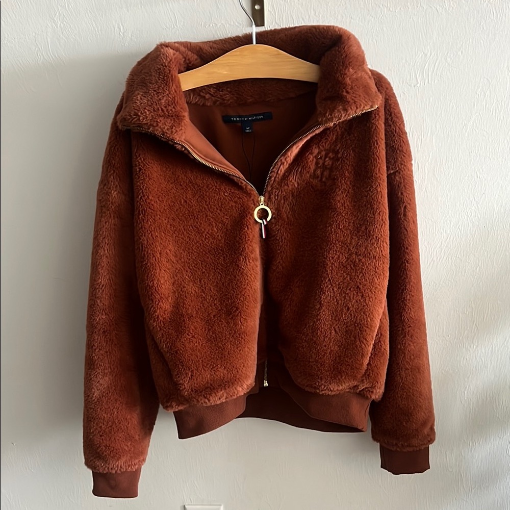 Tommy Hilfiger Women's Faux Fur Jacket in Brown